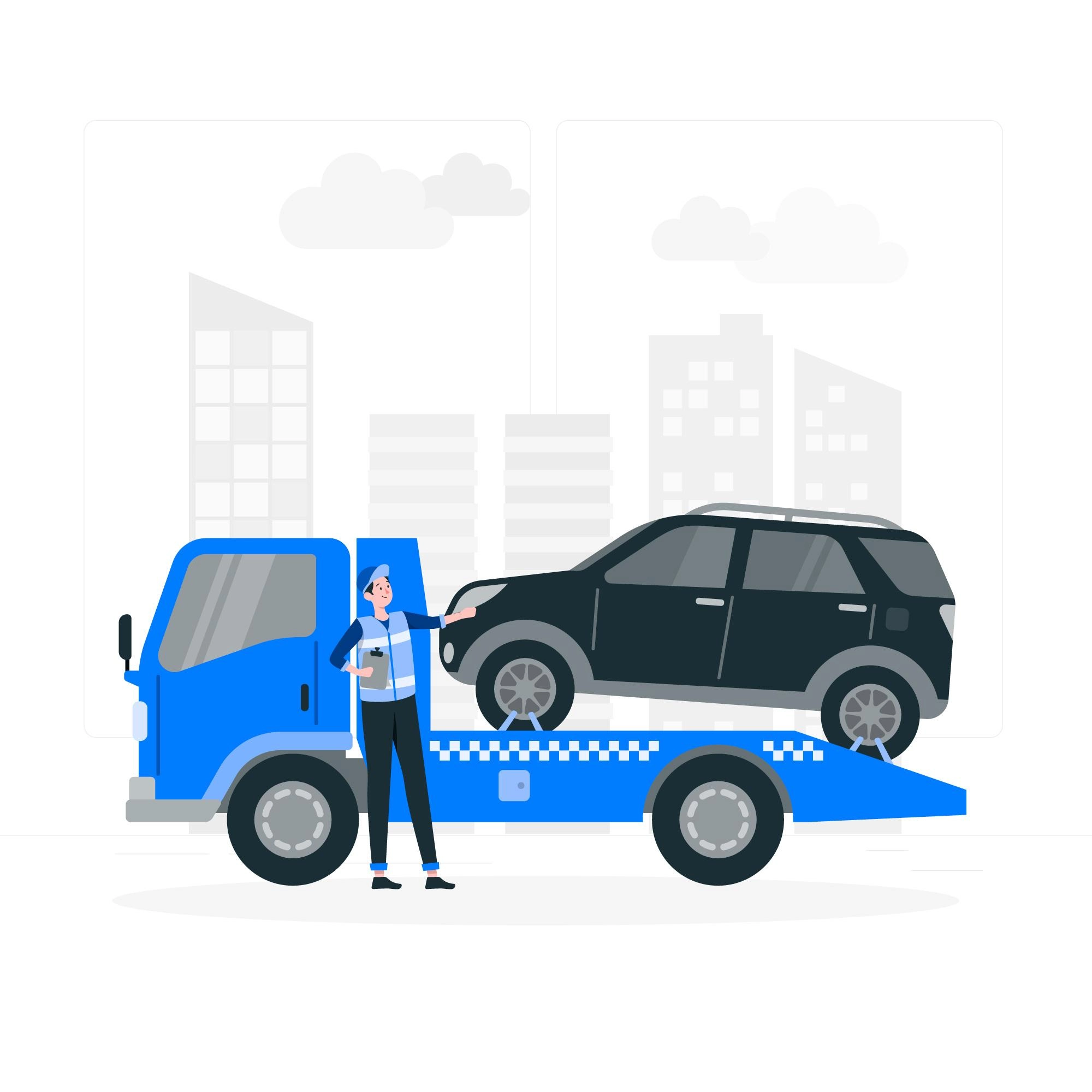 Blue Tow Truck